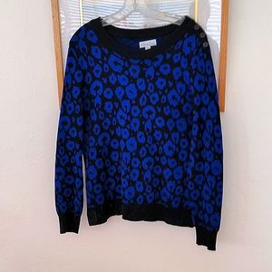 Kim Rogers Women's Blue&Black Sweater Size PL - $10
